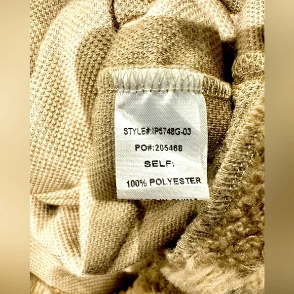 NWT BiBi Cozy Mocha Checkered Sherpa Hooded Jacket - Picture 13 of 16